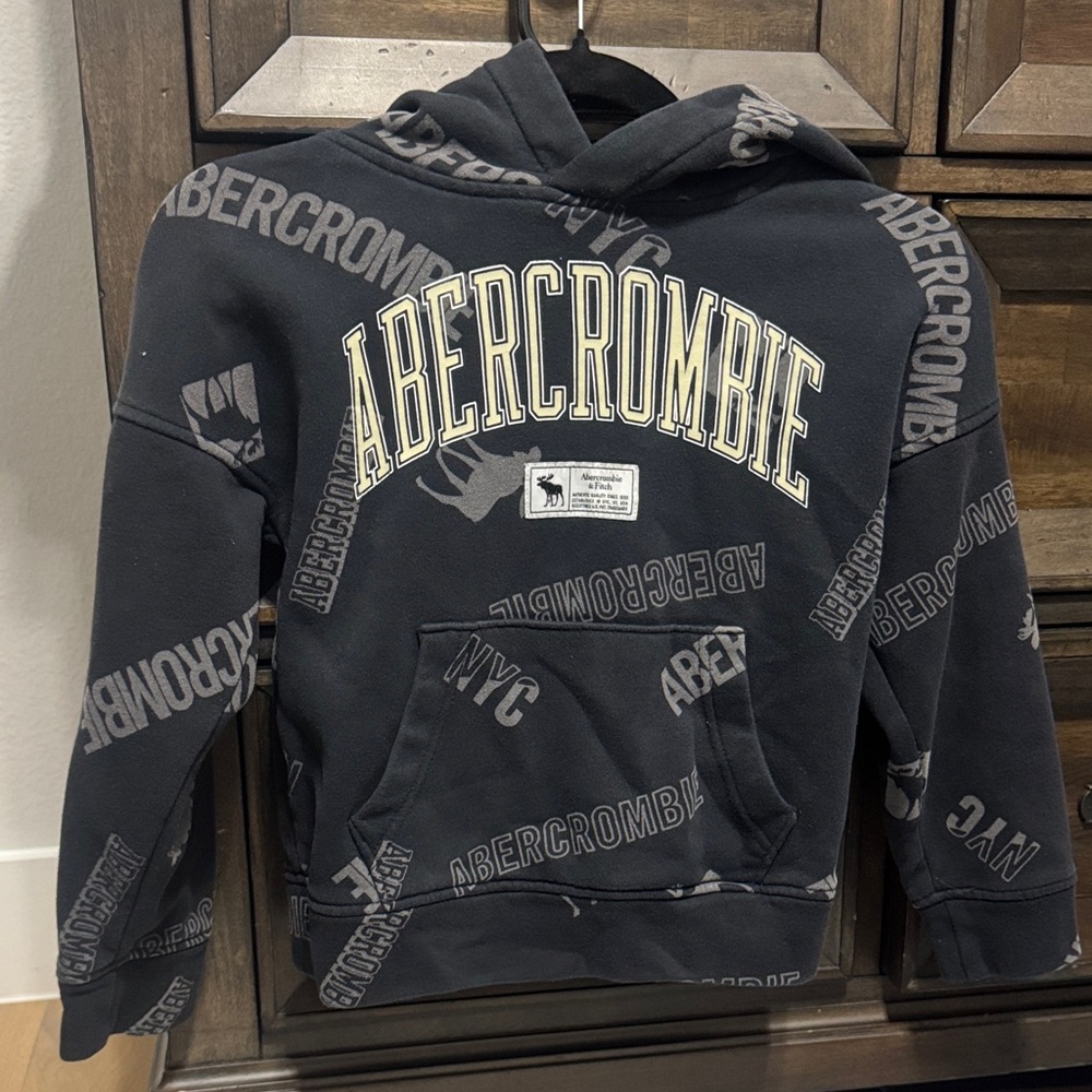 Abercrombie & Fitch Black Graphic Hoodie